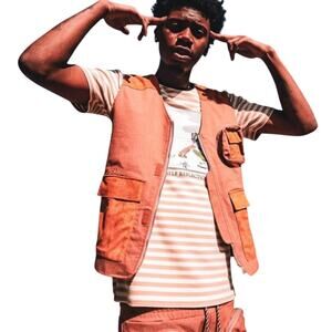 The Hideout Clothing Soul Round Pocket Utility Vest, Size 3XL, MSRP $75